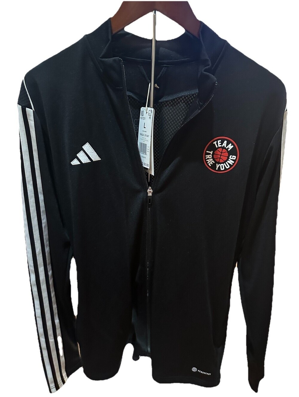 Adidas Tiro 23 Track Jacket Team Trae Young Black Full Zip Large NWT HS7231